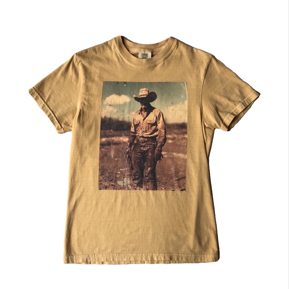 🔥 Vintage Cowboy Western Graphic T-Shirt - Unisex S 🔥